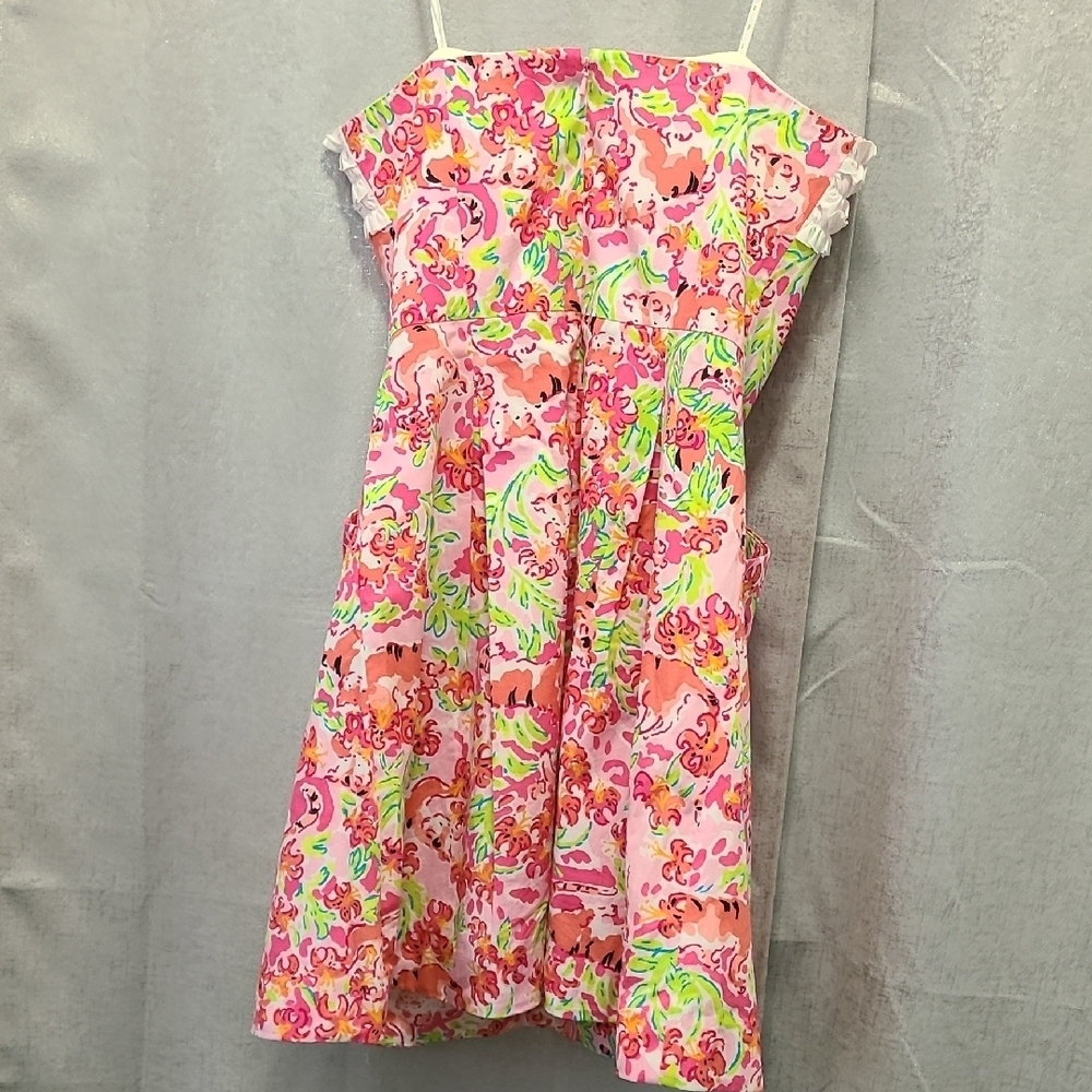 Lilly Pulitzer Strapless Ferra Dress Call Me Kitty Cat 6 - Picture 9 of 13